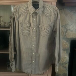 American Eagle men’s large, brown checkered shirt